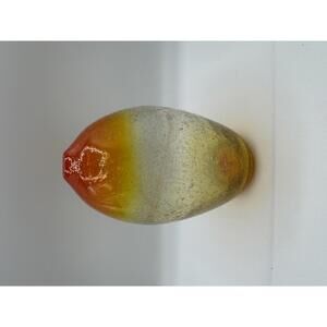 Possible Italian Murano Vintage Art Glass Vase Yellow Orange Ombre MCM 7.5"